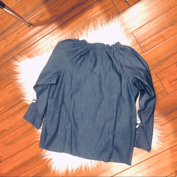 SKYLINE COLLECTION Blue Shirt White Embroidered - Picture 2 of 3